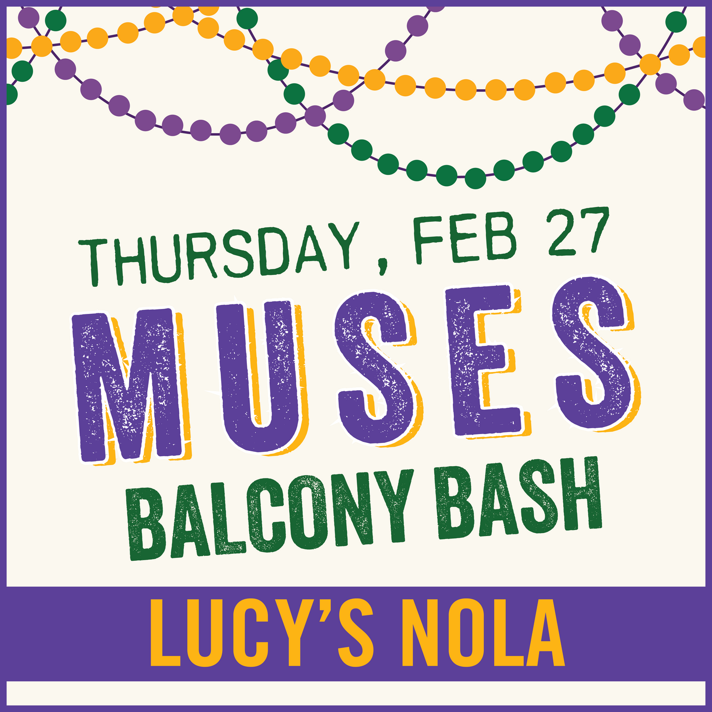 Krewe of Muses Balcony Bash (2/27)